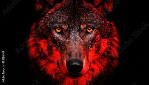 Close-up wolf portrait