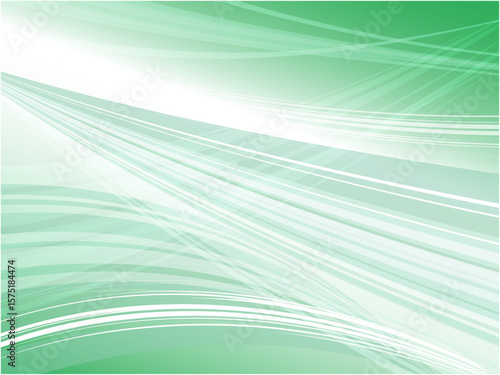 近未来的なイメージの抽象的なウェーブ背景_エメラルドグリーン