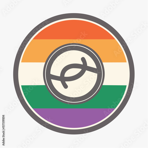 asexual flag ring icon in smooth gradient fill on 512×512 px artboard representing pride and identity