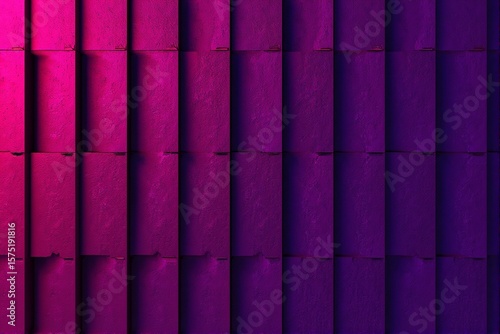 Wallpaper Mural Vibrant Modern Abstract Geometric Vertical Blocks: Pink & Purple 3D Render Torontodigital.ca