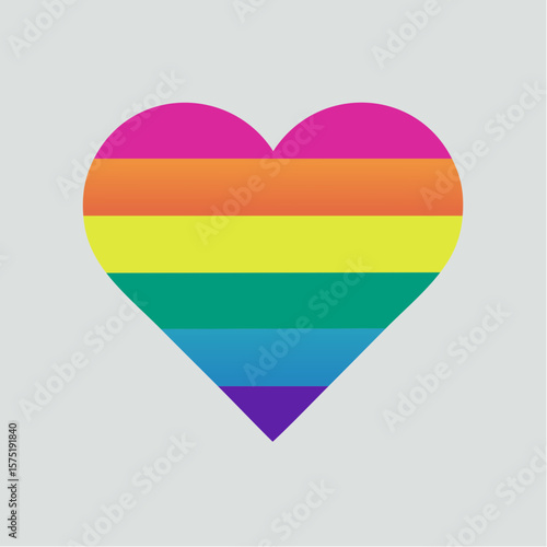 bisexual flag heart icon in vibrant gradient fill on 512×512 px artboard representing pride and love