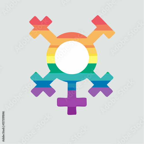 interlocked female gender symbols icon in flat design on 512×512 px artboard representing lgbtq+ pride and female love
