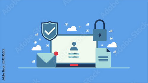 Cybersecurity and Data Protection for Online Accounts with Secure Login and Encrypted Communication