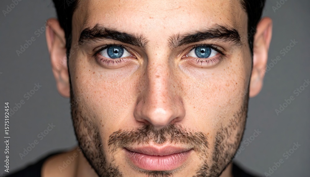 Obraz premium Close-up male portrait, serious expression