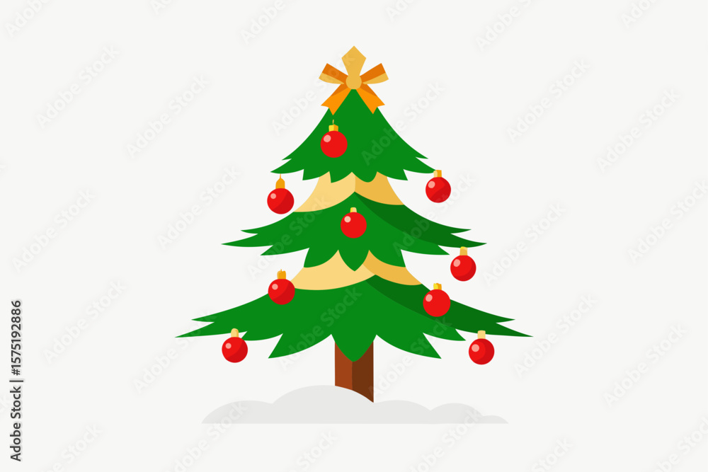Fototapeta premium christmas tree isolated on white