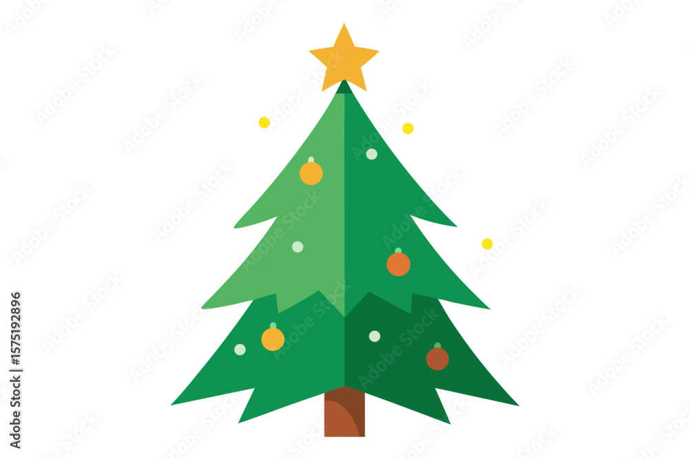 Fototapeta premium christmas tree vector illustration