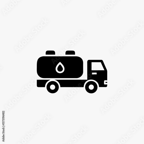 gasoline fuel truck icon vector template
