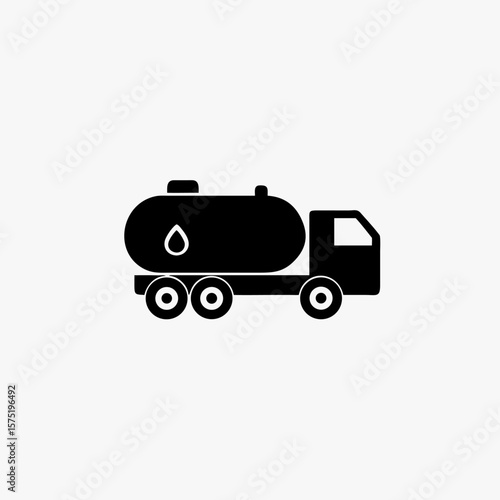 gasoline fuel truck icon vector template