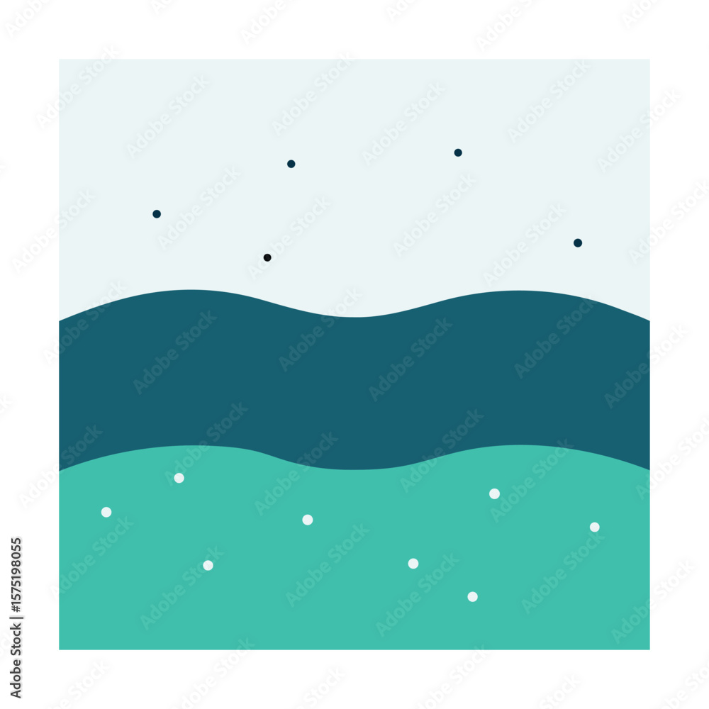 Obraz premium Simple flat vector illustration featuring a design focused on the top half
