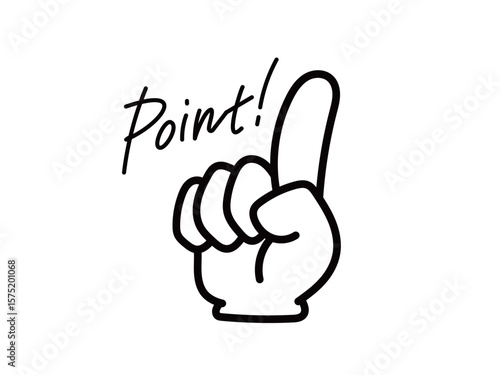 手のアイコン_人差し指_01_Point