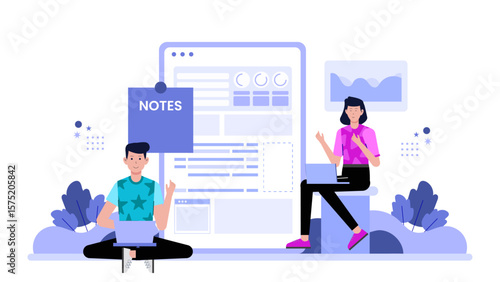 Freelancer Uploading Final Assets to Online Repository Flat Vector Illustration