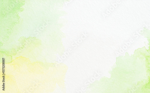シンプルな黄緑色の水彩の背景テクスチャ