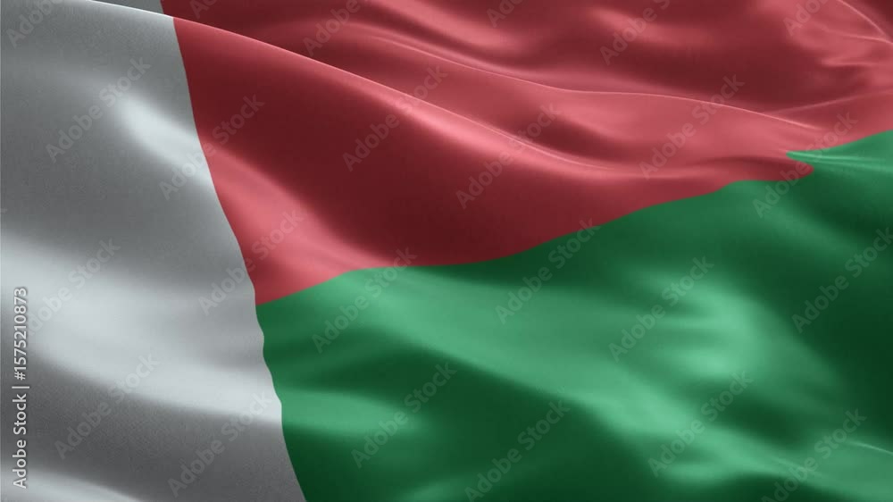 Waving Flag of Madagascar Waving Flag of Madagascar