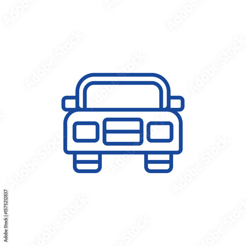 Simple Vector Line Car Icon