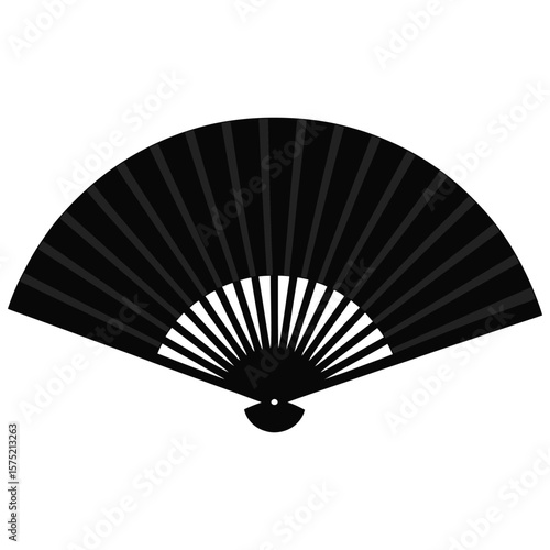black fan isolated on white