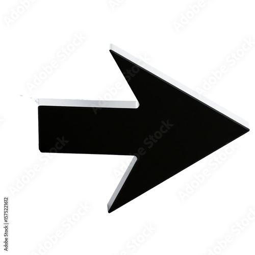 3d shaped black arrow