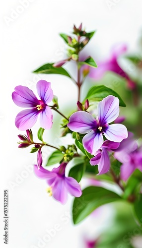 Beautiful lilac flowers, purple and pink, blossom in a vibrant spring garden, isolated on a white background