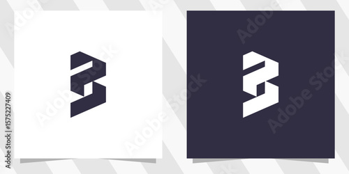 letter pb bp logo design vector