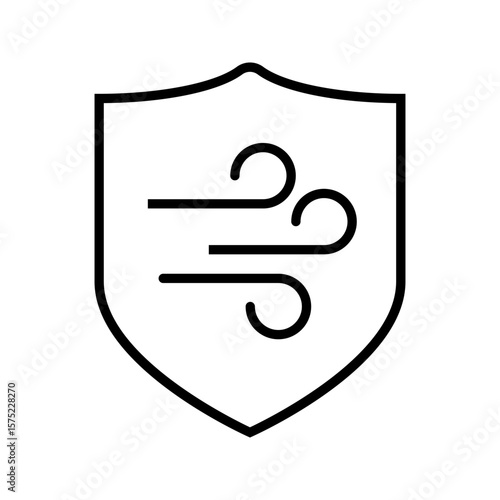 windy season icon. weather icon. eps vector