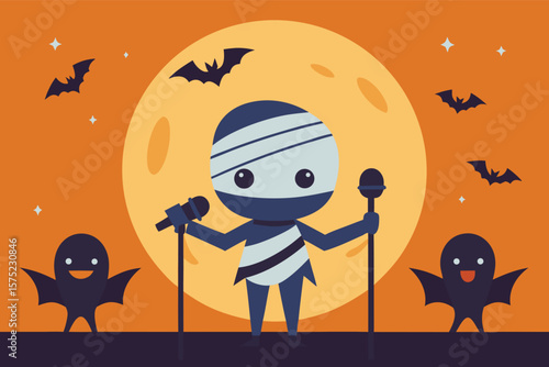 cute-halloween-vector-set-of-bats-singing--mummies.eps
