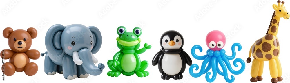 Naklejka premium Balloon Animal Friends Collection