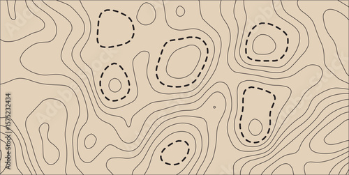 Vintage contour mapping. Natural printing illustrations of maps. Abstract red  yellow background with wave motif. Landscape geodesy topographic map background. Grey topographic lines. Texture of lines