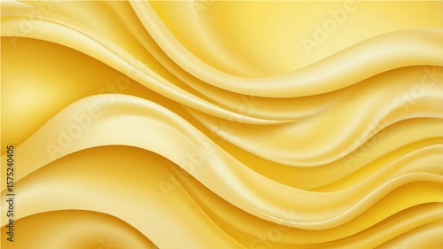 Golden silk wave background with smooth flowing texture and luxurious abstract design