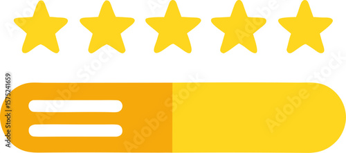 Gold yellow star icon sets vector clipart