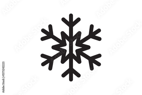 Ice Crystal icon silhouette vector with white background