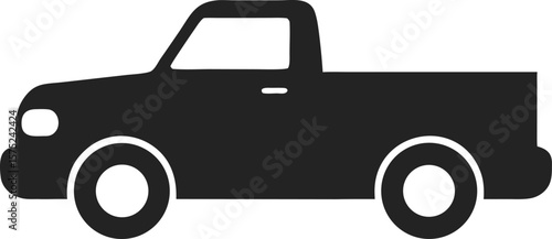 pickup  silhouette vector transportation vehicle icons