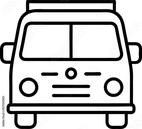 Van transporter vector icon
