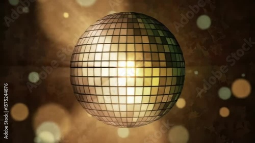 Disco ball with vintage bokeh background