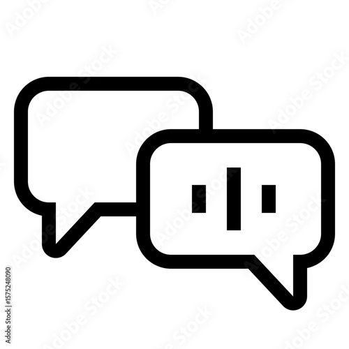 conversation bubble AI learning language line