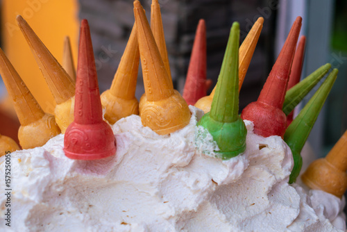 Traditional Ecuadorian Dessert: Espumilla at the Market