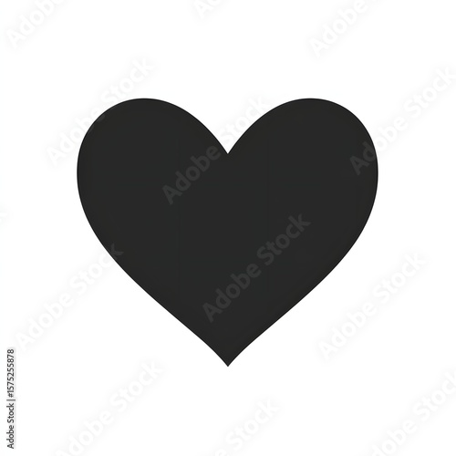 Simple black heart shape.