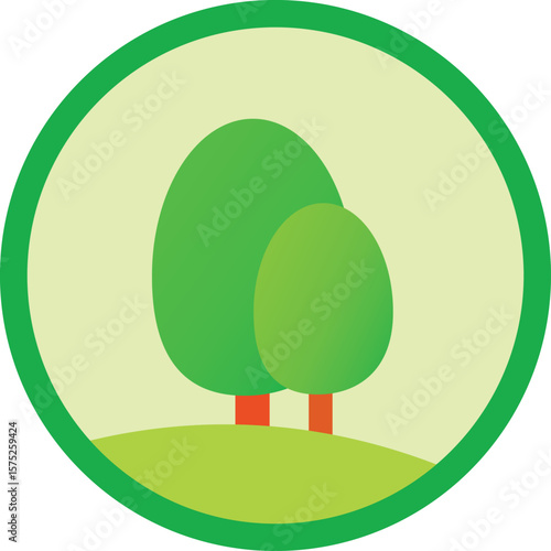 Wallpaper Mural Green Tree Vector – Symbol of Environmental Sustainability Torontodigital.ca