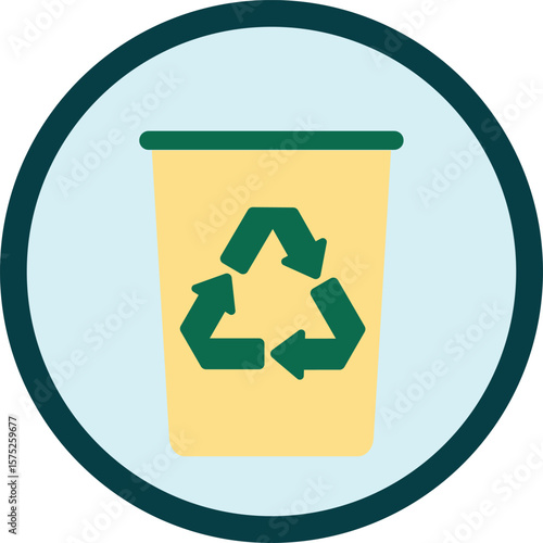 Wallpaper Mural Recycle Bin Icon – Eco Friendly Waste Management Symbol Torontodigital.ca
