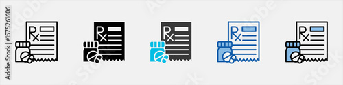 Prescription Icon Pack Multistyle Illustration