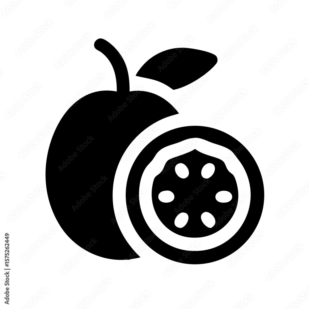 Obraz premium passion fruit icon