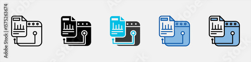 Data Entry Icon Pack Multistyle Illustration