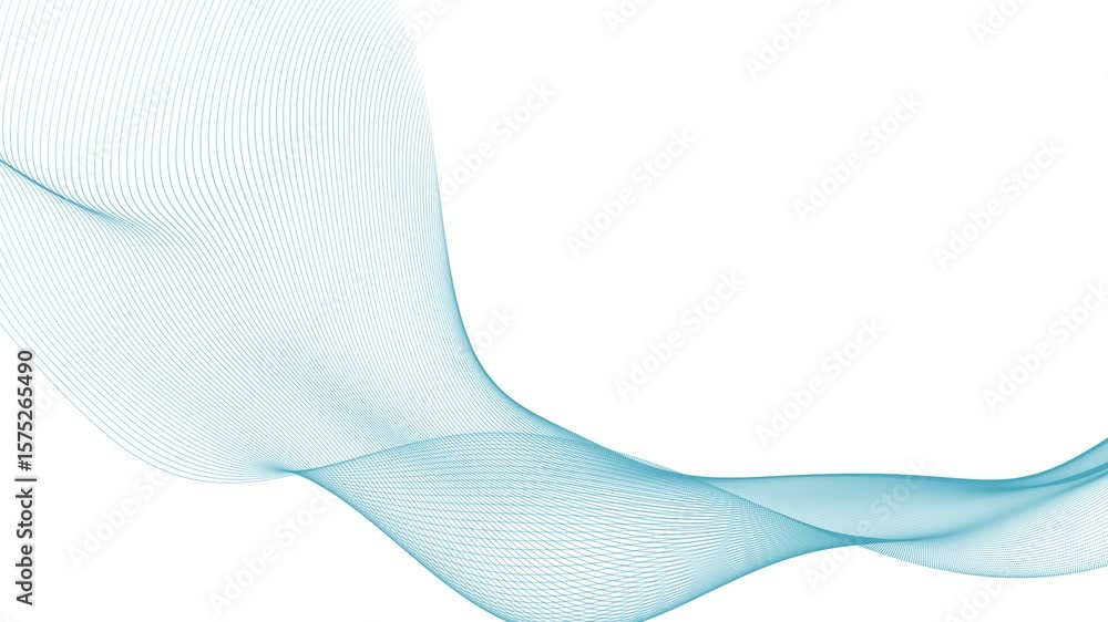Flowing wavy lines on white background