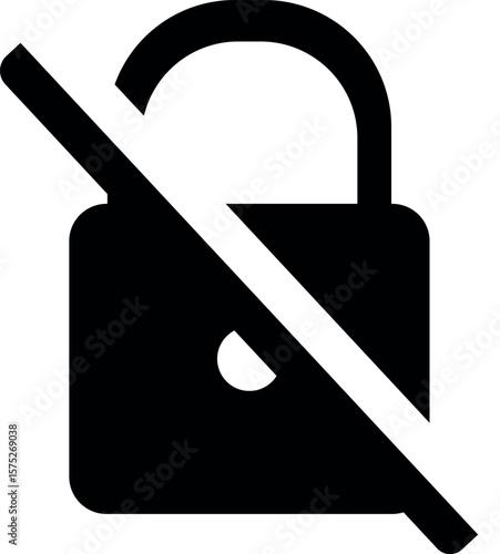 Padlock Vector Icon – Security Lock Illustration for Personal Safety, Locksmith Services, and Data Protection Design