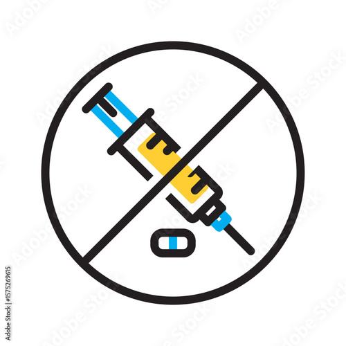 Vector multi color icon for Non steroidal