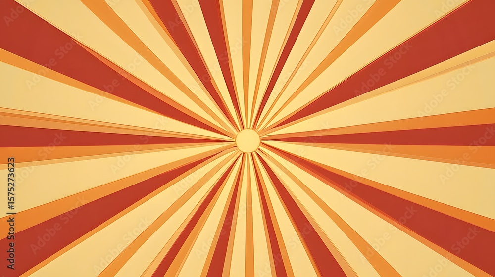 Obraz premium Retro sunburst pattern in warm colors.