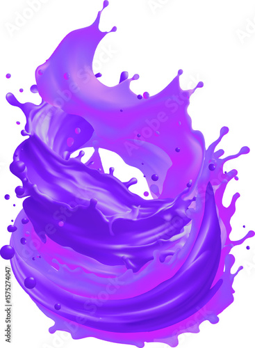 Purple liquid swirl Conveys vibrancy creativity and liveliness Perfect for beverages beauty products or designs needing a pop of color, fruit juice,Fruit smoothie