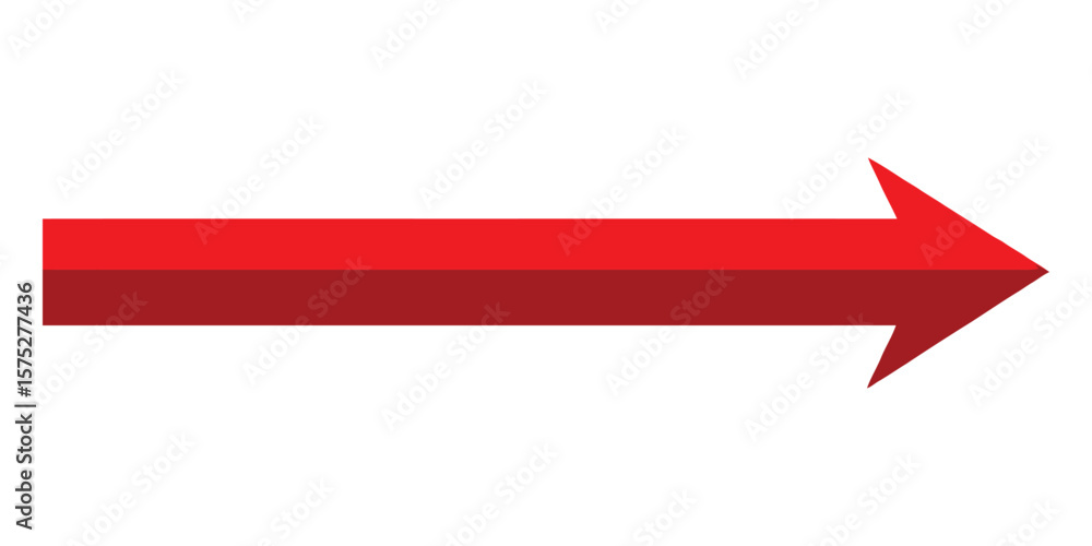 Pointing Direction Signage Red Arrow Symbol Isolated on White Background Element Design Pointing Direction Signage Red Arrow Symbol Isolated on White Background Element Design