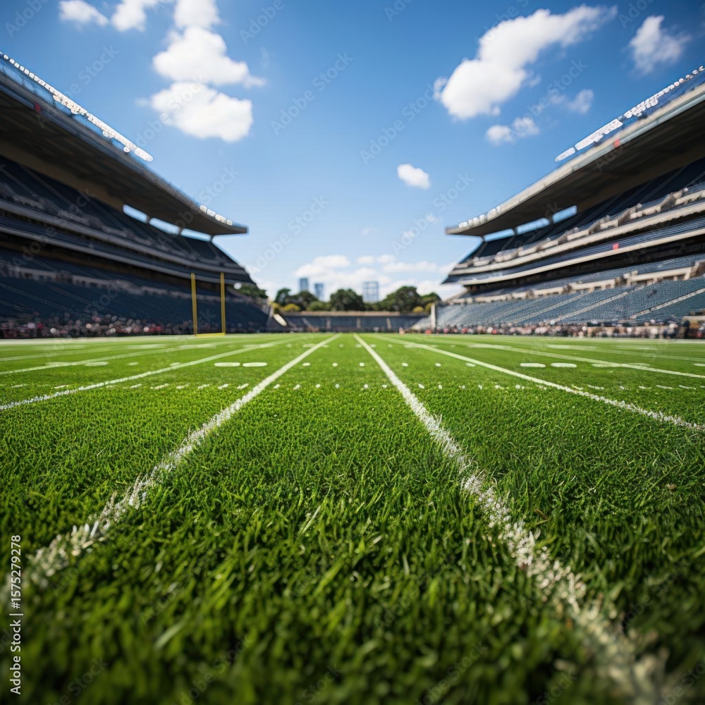 Obraz premium Witness the Grandeur, Field View of a Sporting Arena and the Concept of Victory