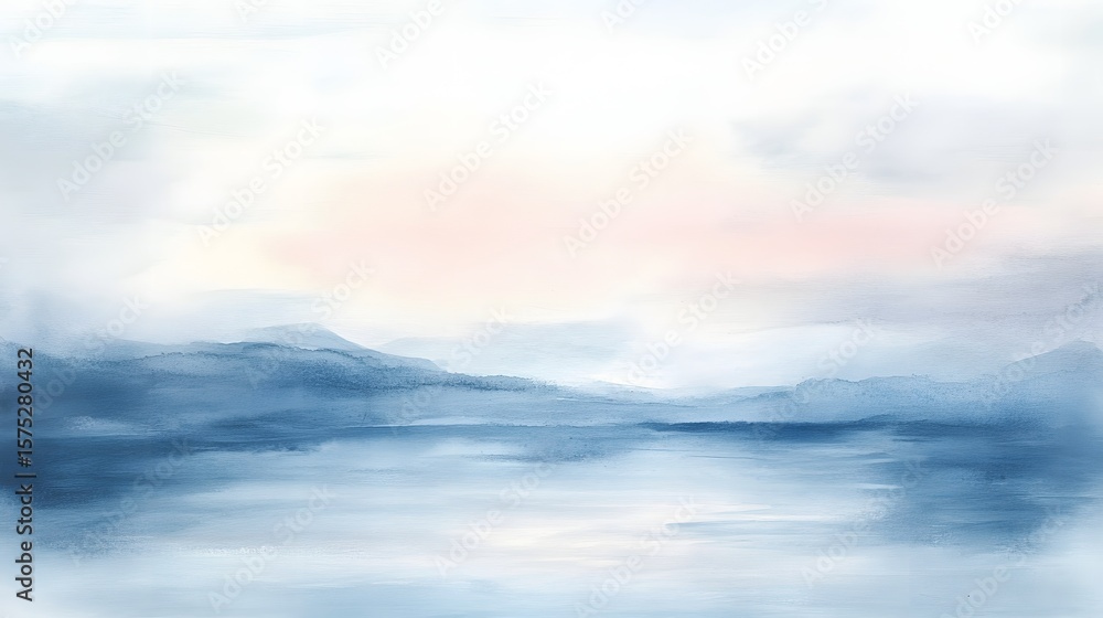 Obraz premium Gentle hues of a tranquil landscape.