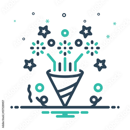 Mix icon for congratulation