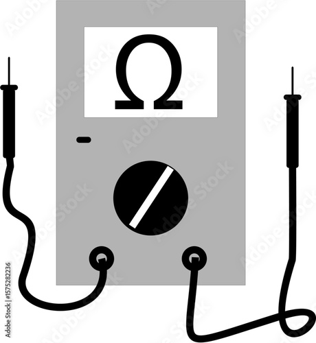 vector illustration of a multimeter